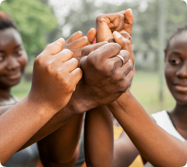 Partnership collaboration - hands clasped together